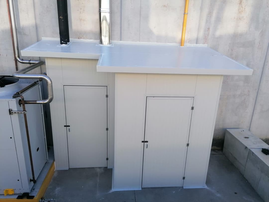 Locale tecnico esterno per impianto di raffreddamento a temperatura controllata